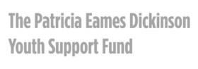 Greyscale logo for The Patricia Eames Dickinson Youth Support Fund